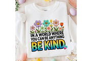 Be Kind Floral Faux Yarn Positive Sh, an Illustration by designcity5 (Thumbnail 4 of 9)