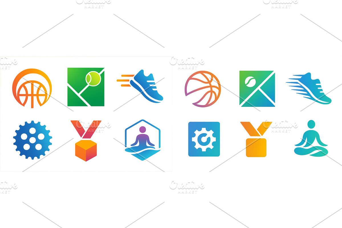 Colorful collection of sports and, an Illustration by ZinetroN