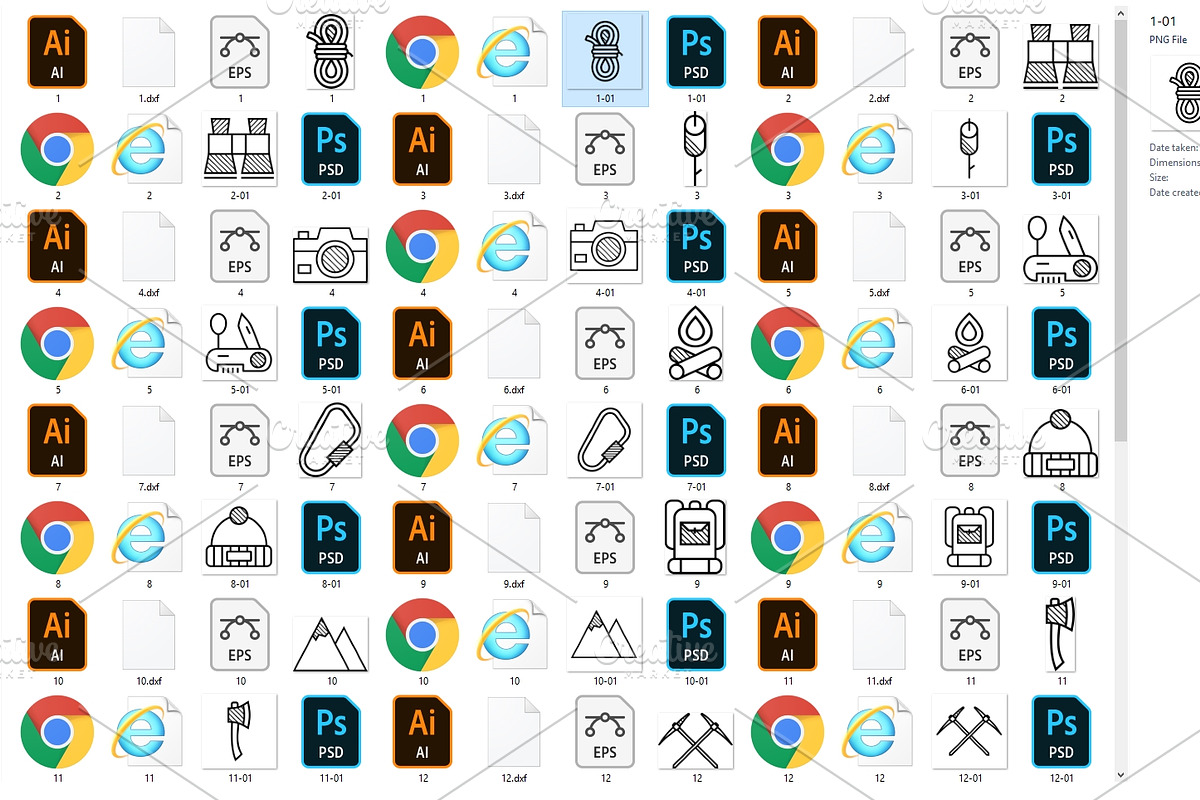 20 Mountain Adventure Icons / Logos, an Object Graphic by JeksonGraphics (Photo 9 of 11)