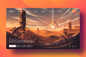 Concept art desert landscape