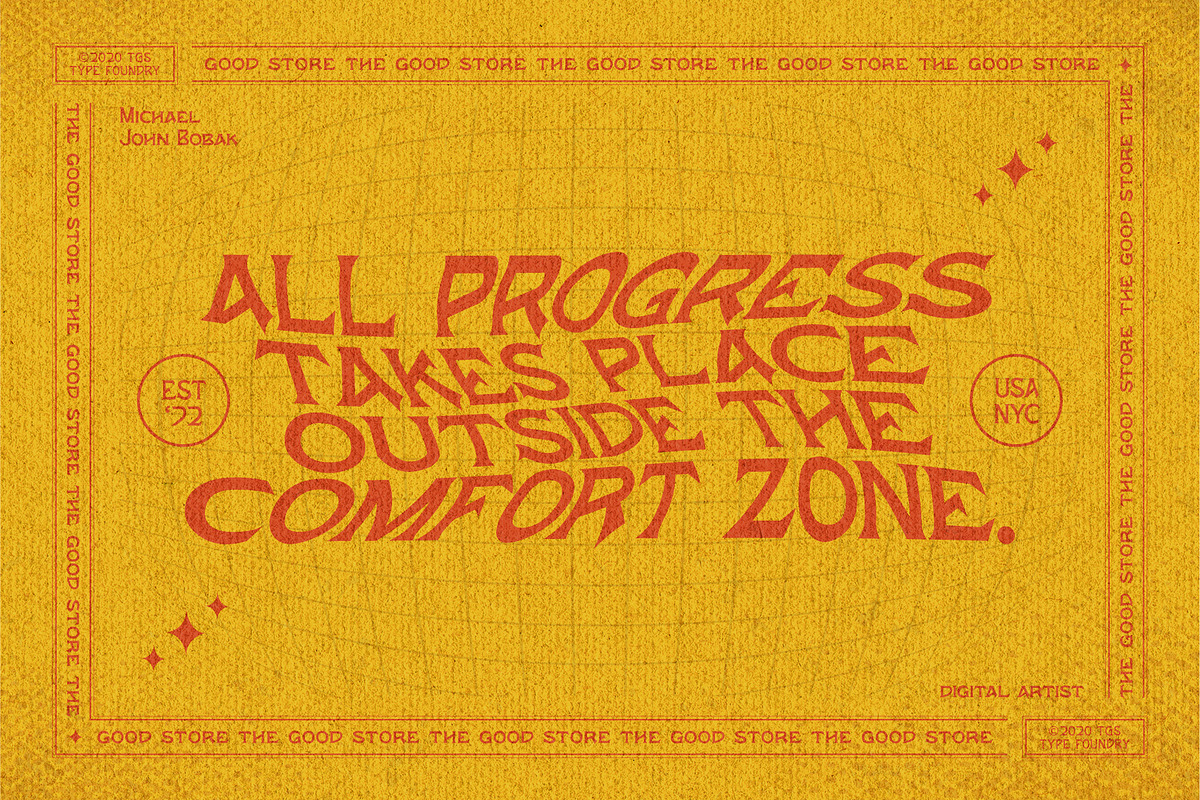 Wornout + Extras, a Sans Serif Font by The Good Store (Photo 3 of 10)