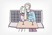 Young couple in cafe, a Food Illustration by Good Studio (Thumbnail 3 of 6)