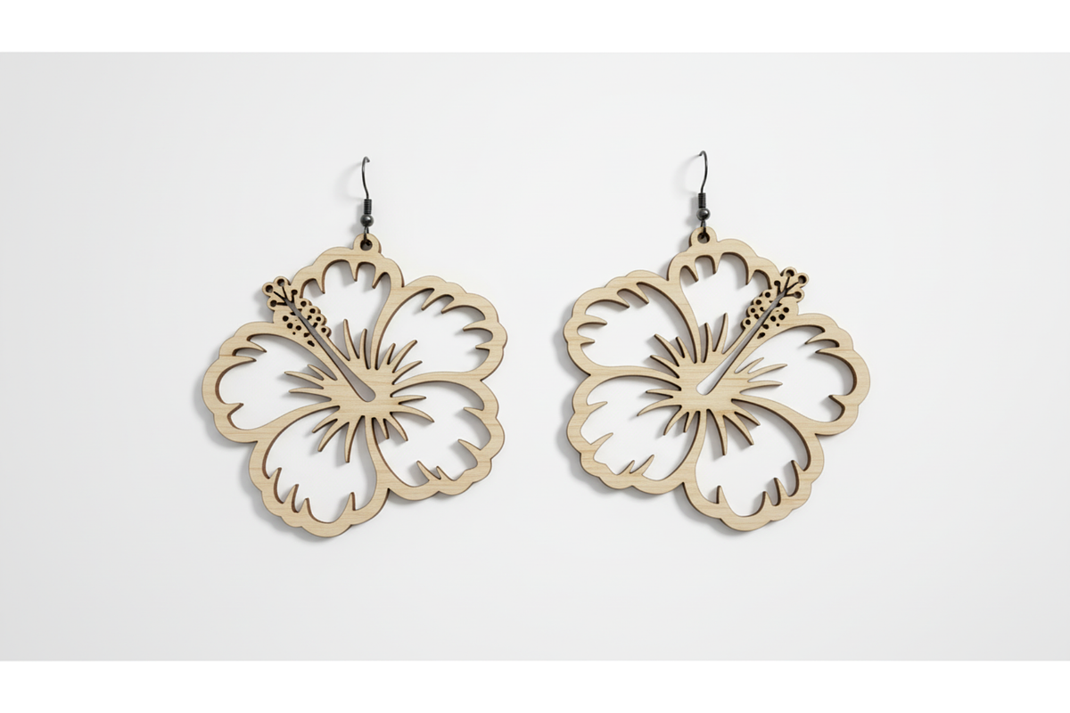 Floral Drop Earring SVGs, a Graphic by musafir_fashion (Photo 2 of 11)