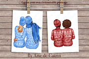 Winter Family Look Clipart, a Decorative Illustration by ArtedeCatrin (Thumbnail 10 of 11)