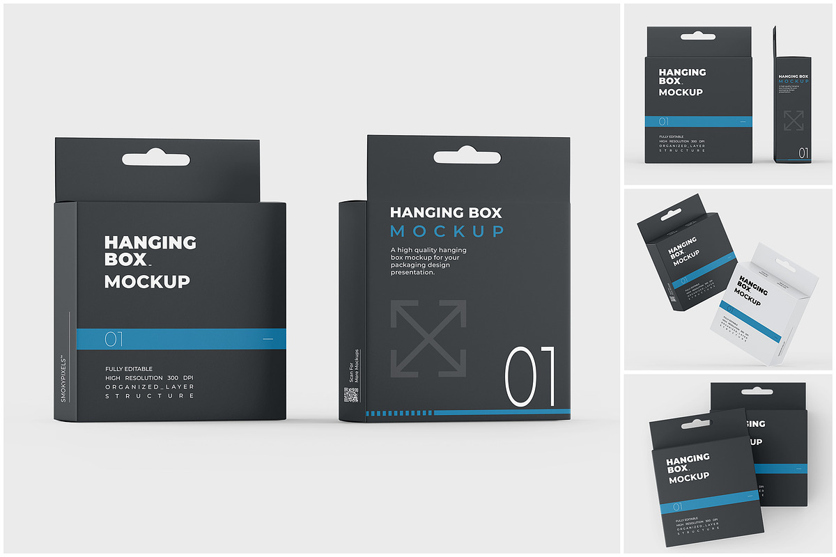 Hanging Box Mockup – High-Res PSD, a Packaging Mockup by SmokyPixels (Photo 1 of 5)