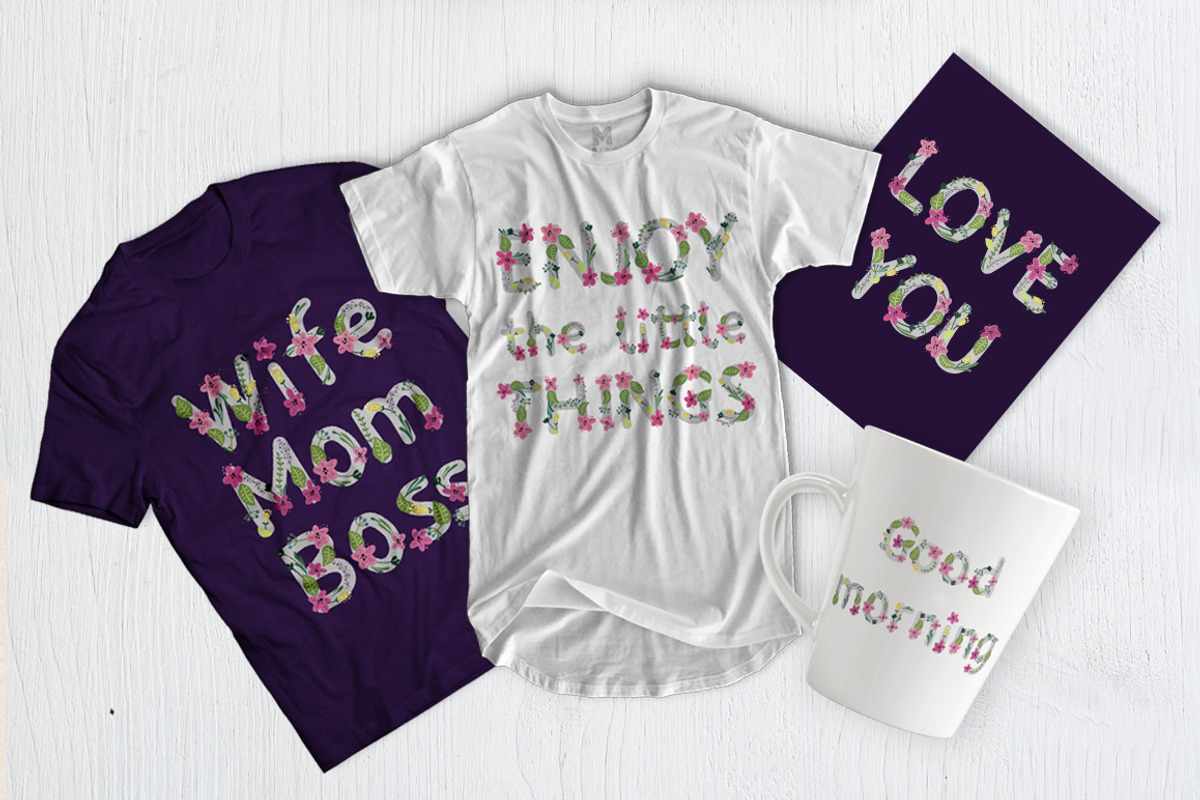 Bloom. Color Spring Font. preview 6