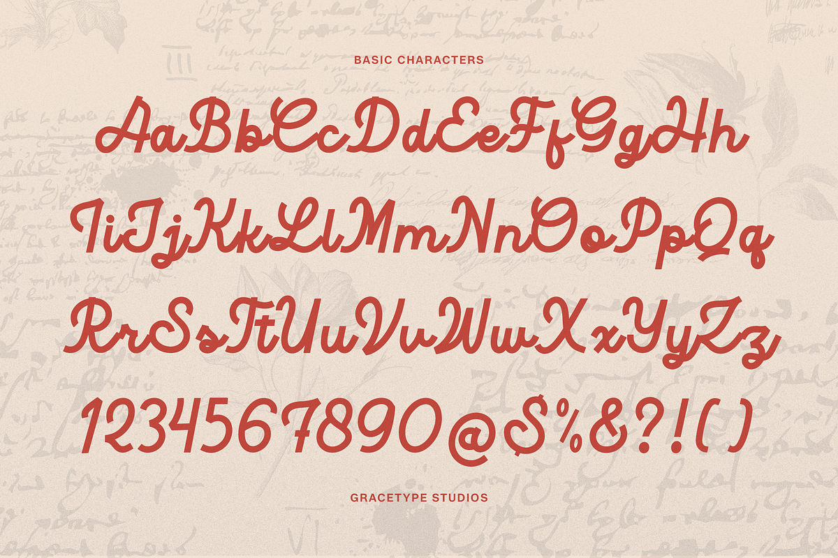 Harfiola | Monoline Script Font, a Script Font by gracetype_studio (Photo 10 of 12)