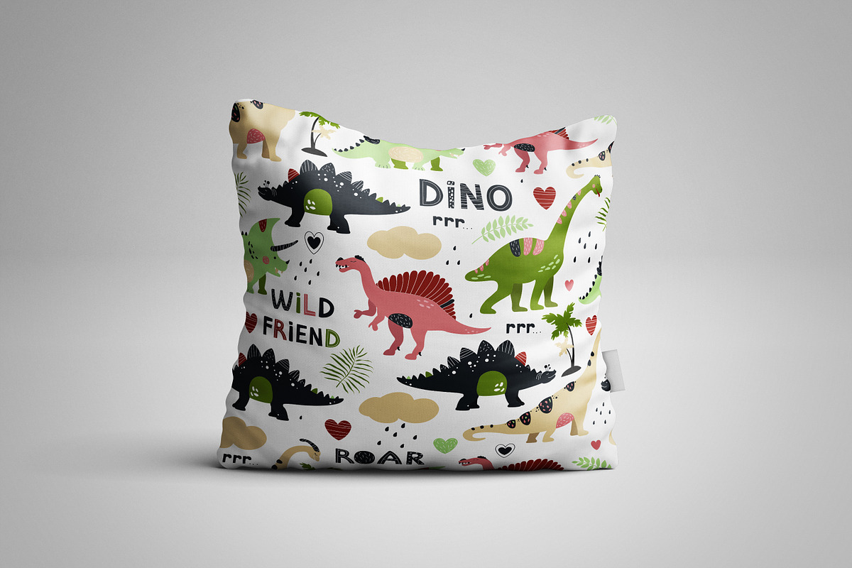 Seamless DINO patterns and posters, an Animal Illustration by narinadraban (Photo 5 of 6)