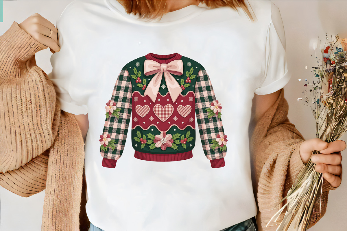 Faux Embroidery Ugly Christmas Sweat, an Illustration by CrexoraLab (Photo 4 of 4)