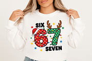 Funny Christmas Six Seven 67 Png, an Illustration by Craft Nest (Thumbnail 2 of 4)
