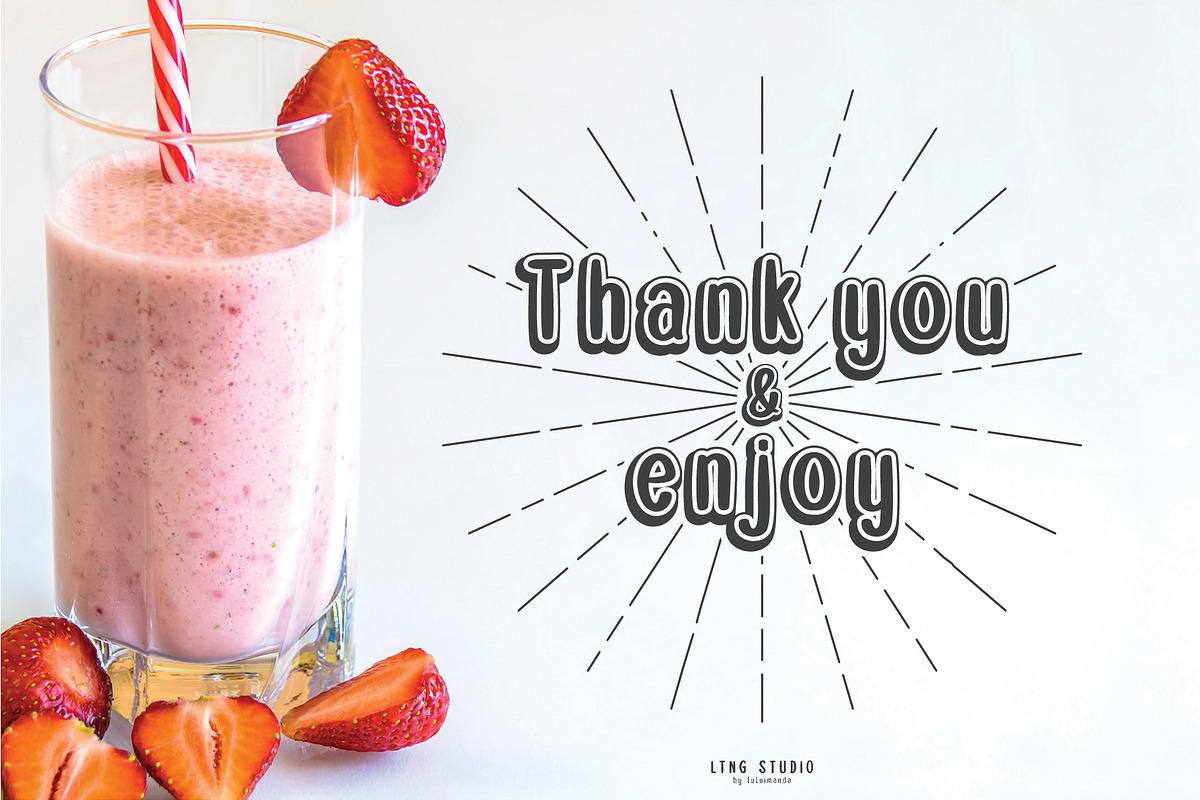 Double smoothie font duo & family, a Script Font by LTNG STUDIO (Photo 11 of 11)