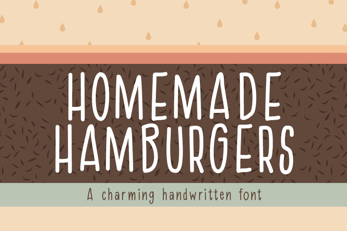Homemade Hamburgers Font, a Sans Serif Font by Quirky Queen Media (Photo 1 of 6)