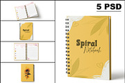 Spiral Notebook Mockup, a Books & Magazine Mockup by mockupbuys (Thumbnail 1 of 12)