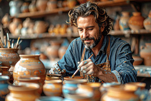 Artisan Glazing Handmade Ceramic Pots, an Arts & Entertainment Photo by Davizro's Market