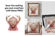 Pink & Cream Vintage Rococo Clipart, a Decorative Illustration by InkyQueenArt (Thumbnail 3 of 6)