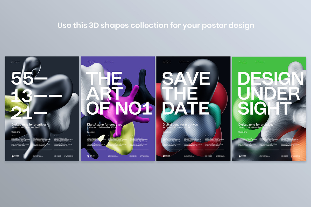 Trendy 3D Abstract Shapes Pack, a Technology Illustration by MindMuse (Photo 7 of 11)