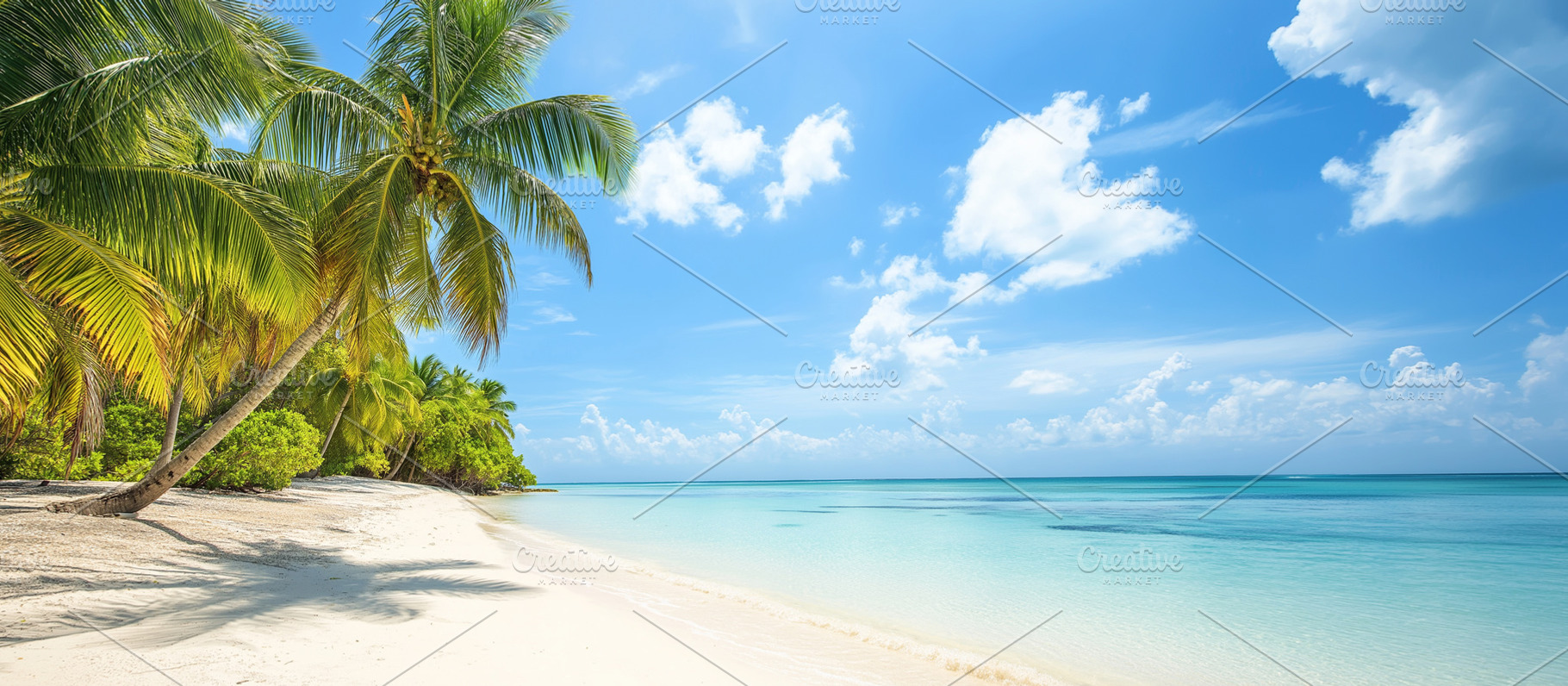 Exotic beach with white sand, a Nature Photo by MistyDay