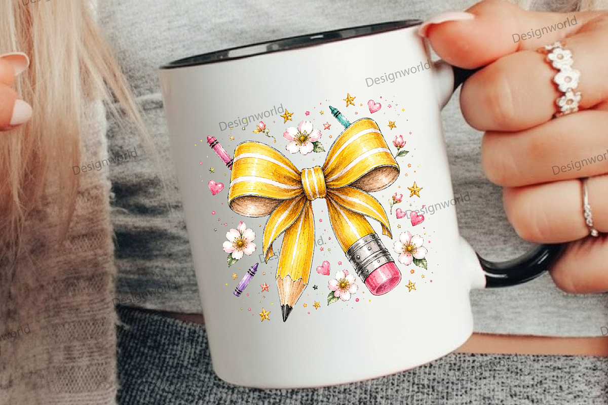 Pencil Coquette Bow PNG, a Seasonal Illustration by Designworld (Photo 4 of 4)