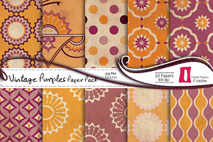 Vintage Purples Digital Papers
