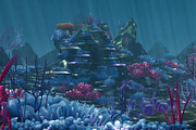 Cartoon Underwater VR/AR Lowpoly 3D, an Environmental 3D Model by NOMODOL (Thumbnail 7 of 17)