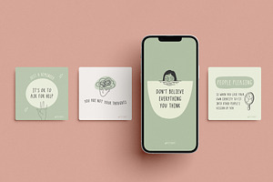 Mental Health Social Bundle Canva