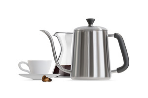 3d Coffee Brewing Gadgets . Vector