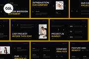 Black Company Profile Google Slide, a Presentation Template by graphicook (Thumbnail 1 of 5)
