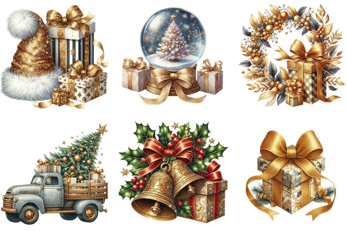 Glitter Christmas Sublimation, an Illustration by DreamArtGraphic (Photo 3 of 5)