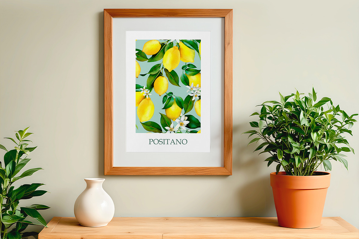 Watercolor Lemon Tiles 69 Assets, a Decorative Illustration by SunnJaneArt (Photo 14 of 14)