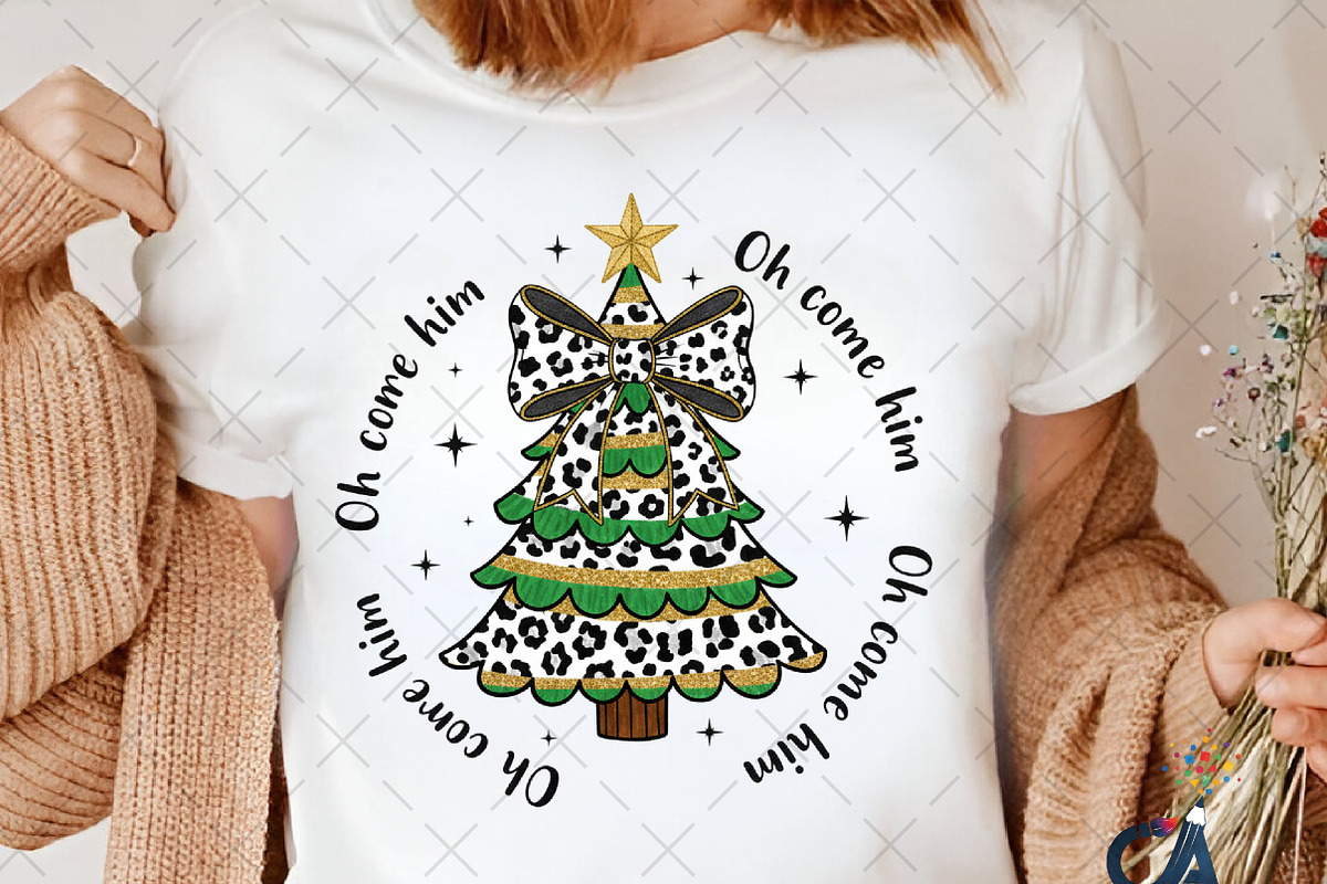Oh Come Him Christmas Tree Png, an Illustration by Creative Art (Photo 6 of 6)