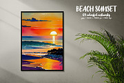 Beach Sunset, a Decorative Illustration by Digital Art Creations (Thumbnail 4 of 7)