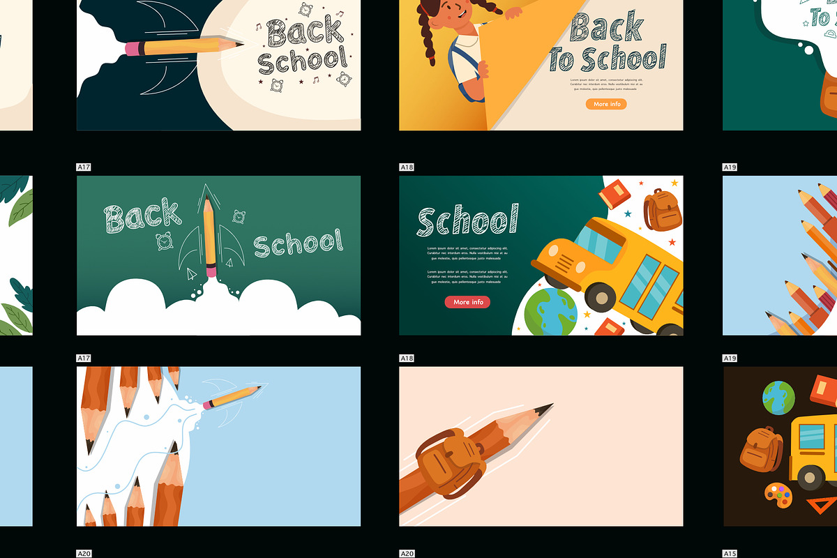 Back to School Vector Background and, a Person Illustration by foxndeer (Photo 3 of 3)