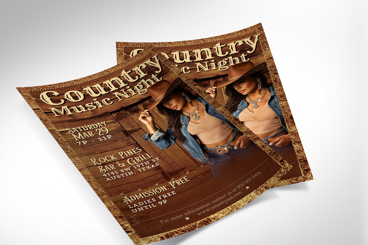Country Music Night Flyer Template preview 2