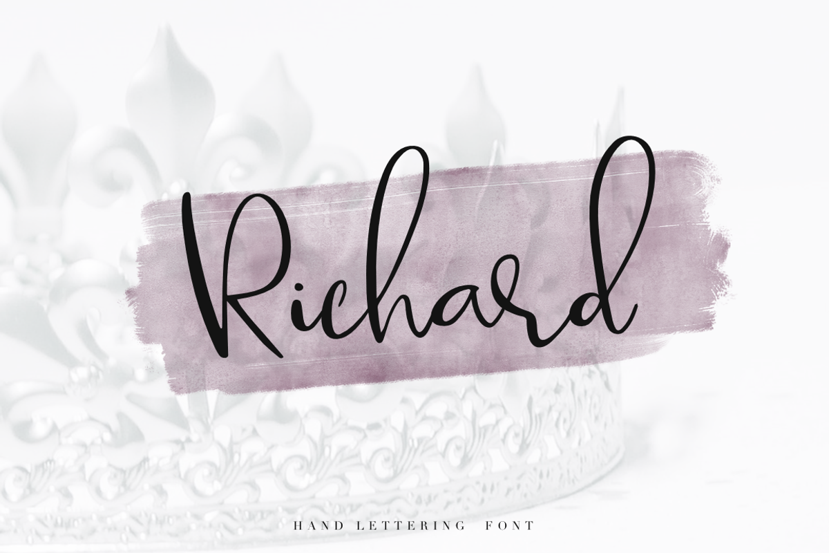 Richard, a Script Font by Larin Type Co. (Photo 1 of 8)