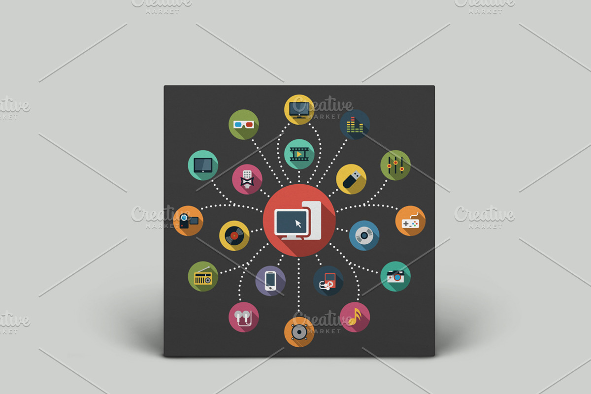 Multimedia Flat Icons, an Icon by Creative Ink (Photo 3 of 3)