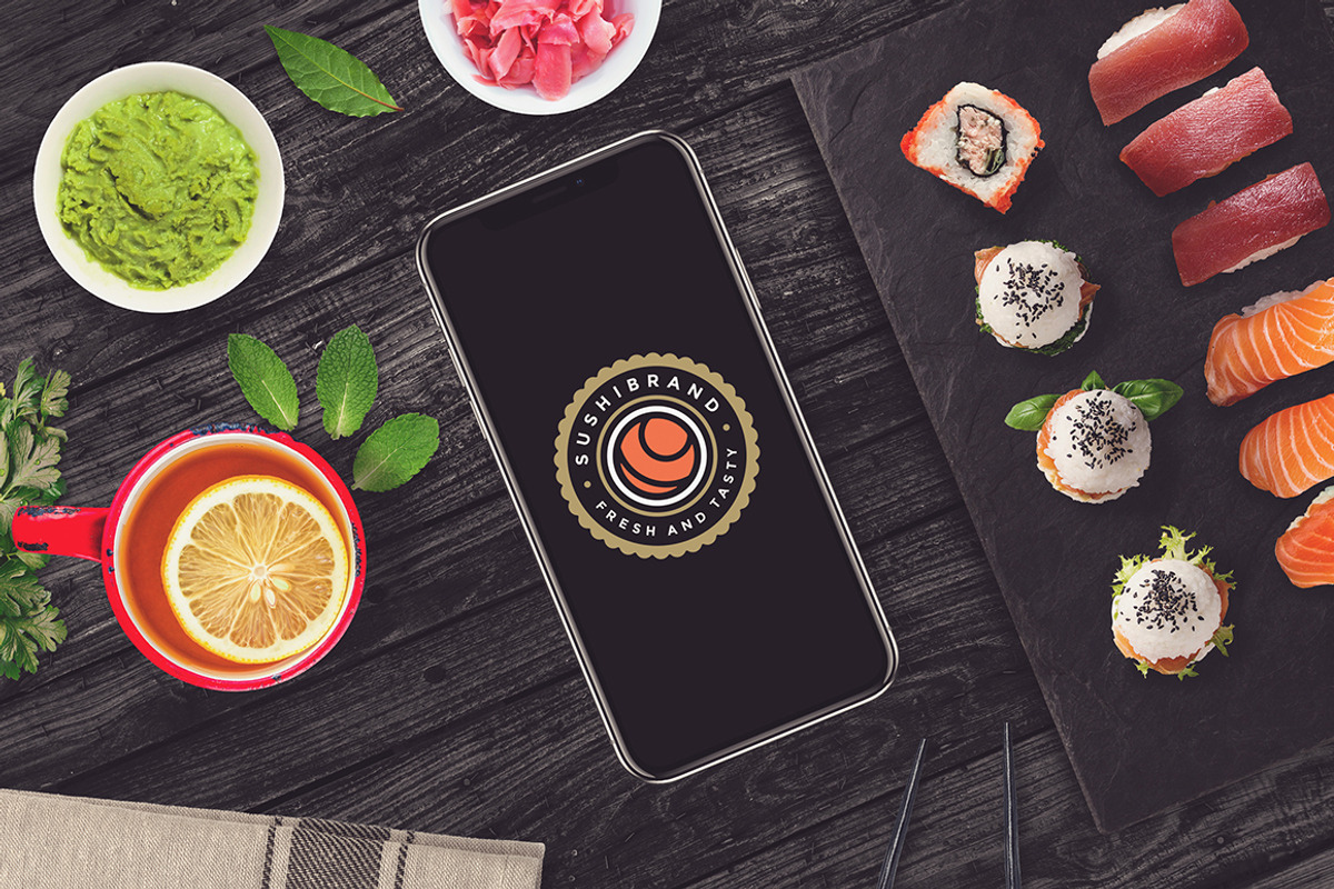 18 Sushi Bar Logos and Badges, a Branding & Logo Template by Vasya Kobelev (Photo 7 of 13)
