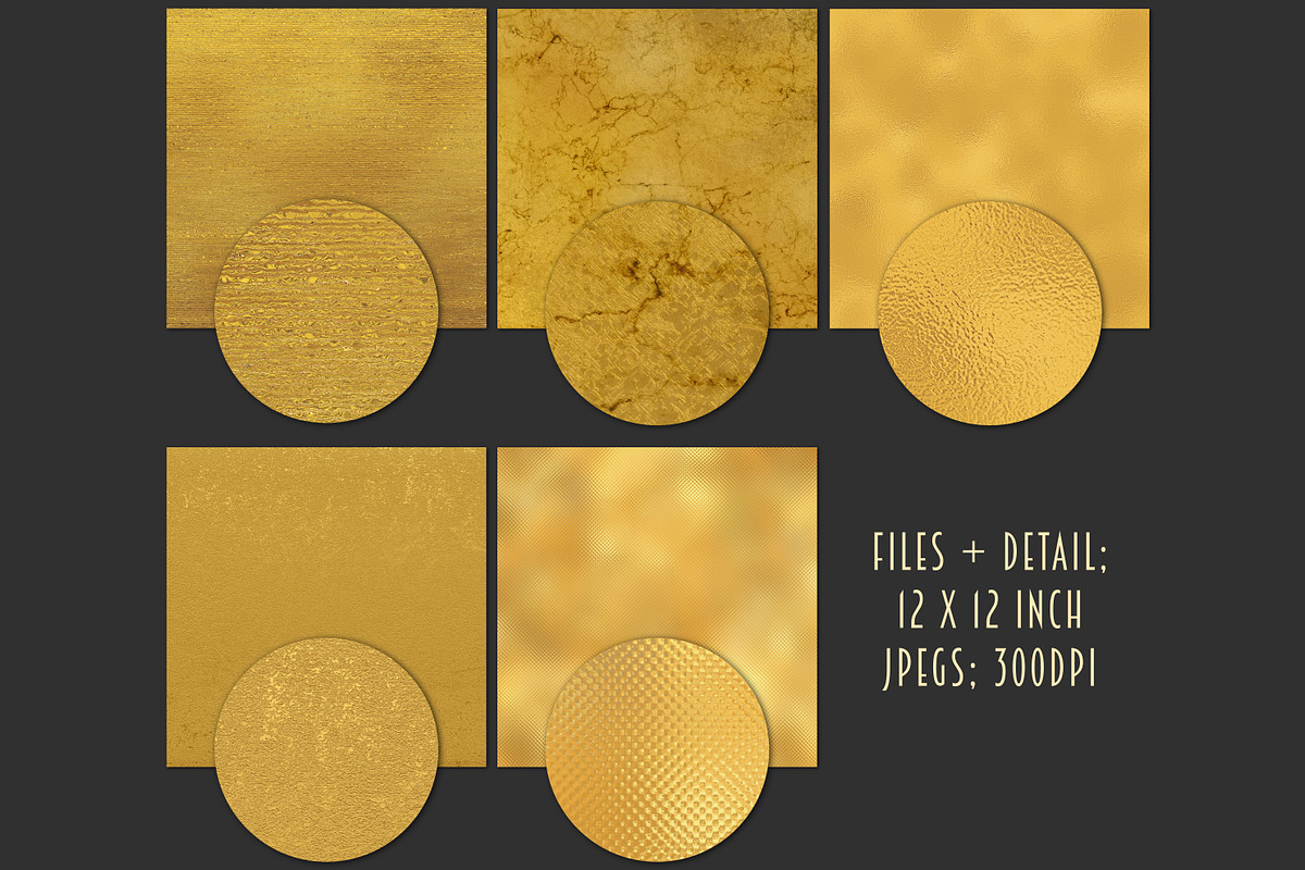 Gold foil textures, a Texture Graphic by Paper Farms (Photo 3 of 3)