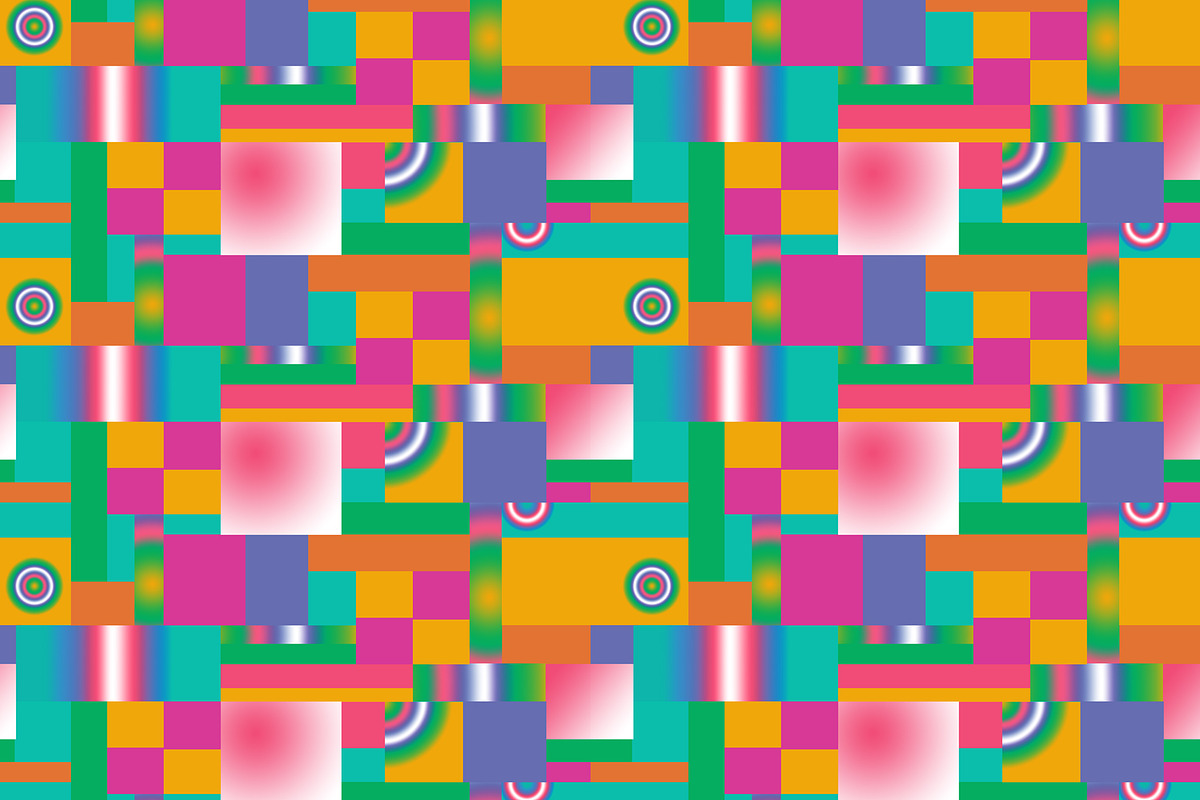 2 Rainbow Modern Geometric Blocks, a Pattern Graphic by Sharon Schwalbe (Photo 2 of 2)