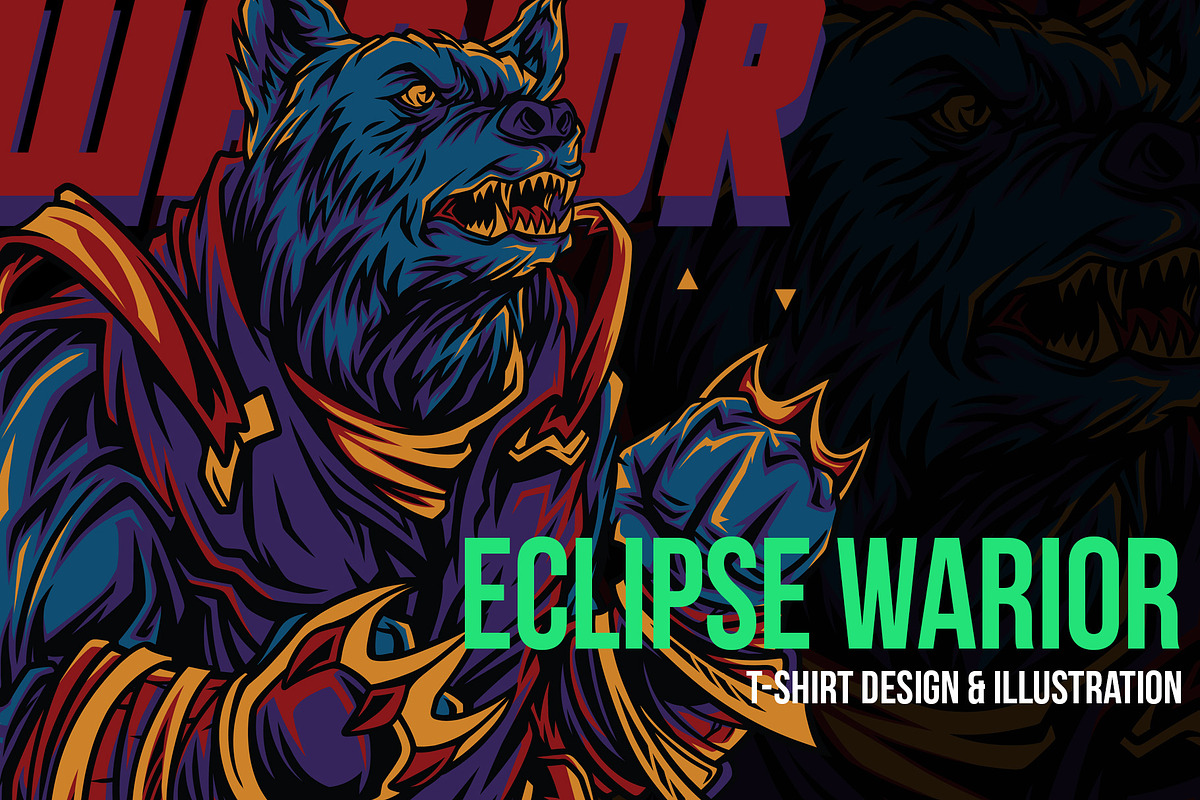 Eclipse Warrior Mutant Illustration, an Animal Illustration by badsyxn (Photo 1 of 5)