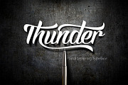 Thunder Script, a Script Font by Olexstudio (Thumbnail 1 of 5)