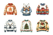 Ugly Christmas Sweater Clipart PNG, an Illustration by SinaCreation (Thumbnail 3 of 7)