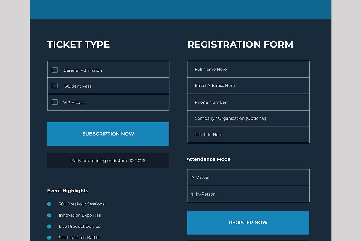 Event Registration Landing Page, a Landing Page Template by MightyDesign (Photo 5 of 9)
