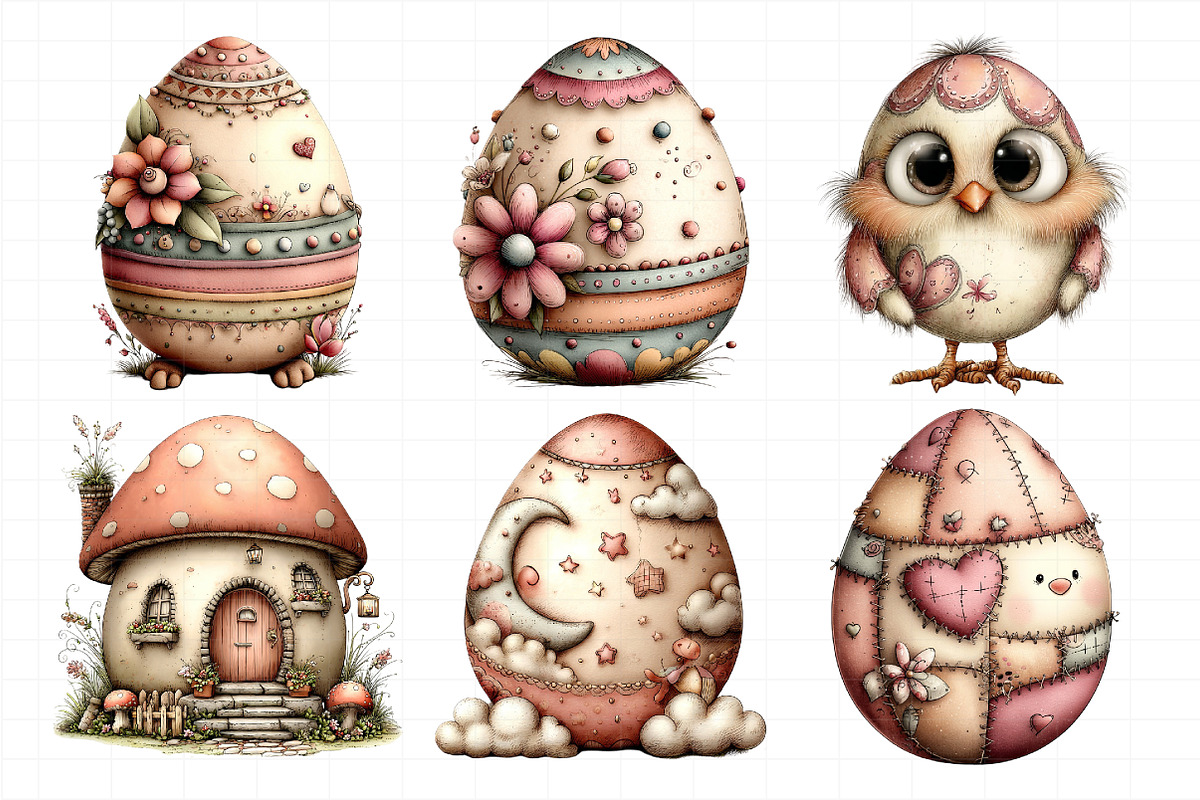 Whimsical Easter Egg Clipart, an Illustration by Daily.Designs (Photo 7 of 8)