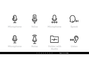 Retro Microphone for Studio icons, an Object Illustration by theungsys