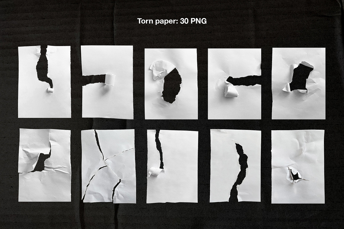 Torn Paper Bundle 85 PNG, PSD, an Object Graphic by Marie T (Photo 3 of 13)