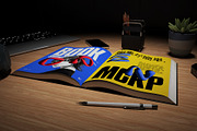 Open Book Showcase Mockup, a Books & Magazine Mockup by herutage (Thumbnail 5 of 6)