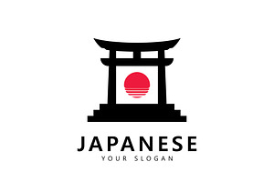 Japanese Torii gate illustration,, a Branding & Logo Template by T.Vooka