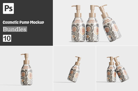 Cosmetic pump mockup bundles