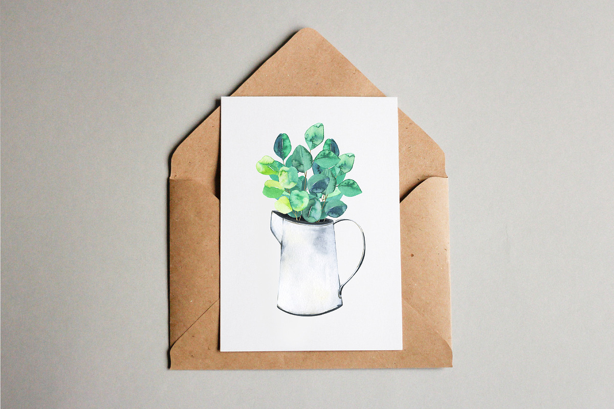 Cute eucalyptus mini set, a Decorative Illustration by Maria's little shop (Photo 5 of 7)