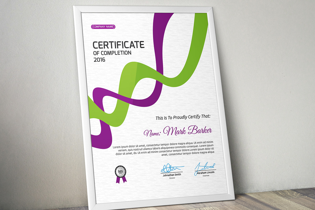 Certificate Word | PSD | AI, a Stationery Template by Curve Design (Photo 3 of 3)